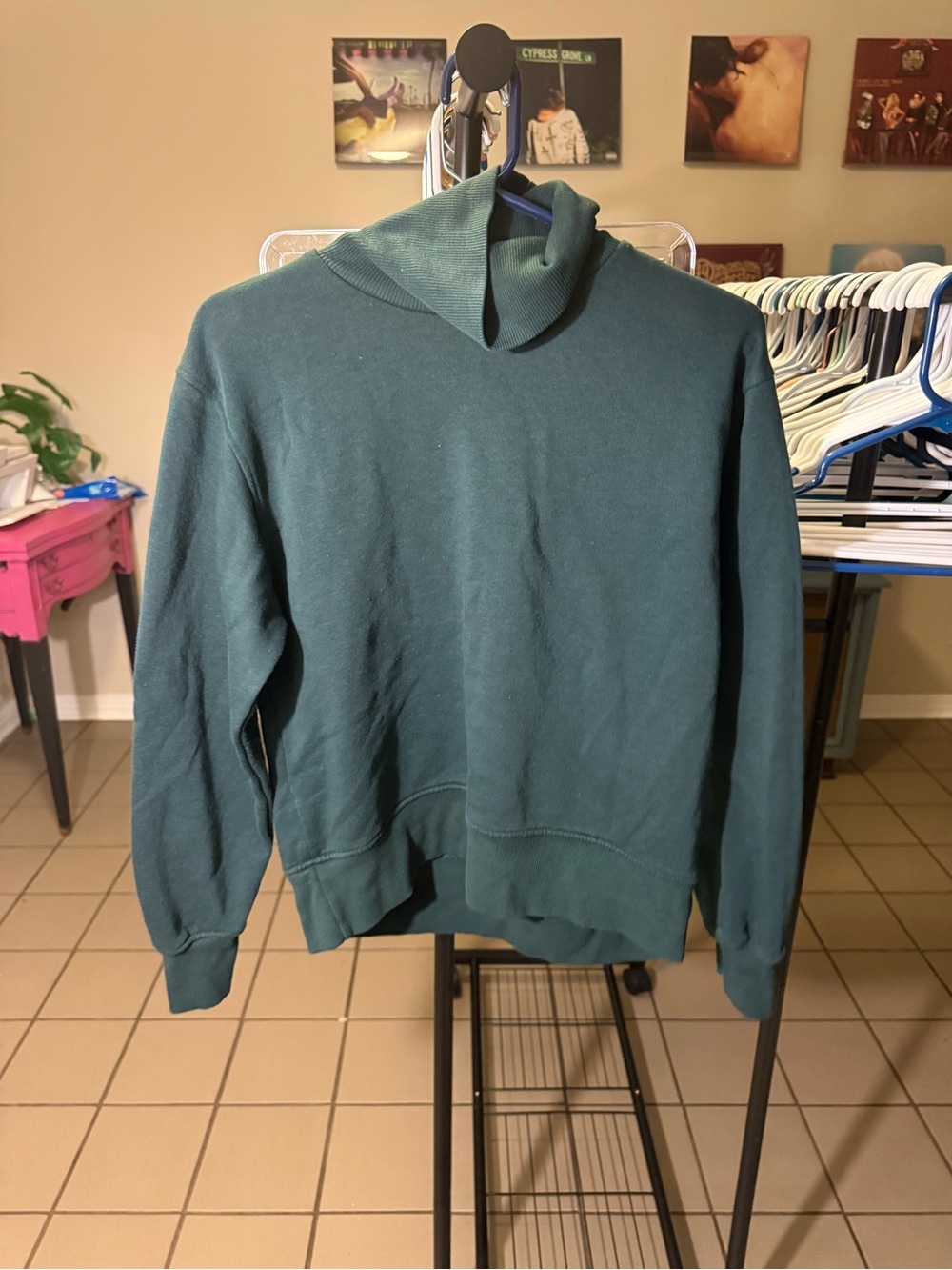 Zara Dark Teal Turtleneck Sweater